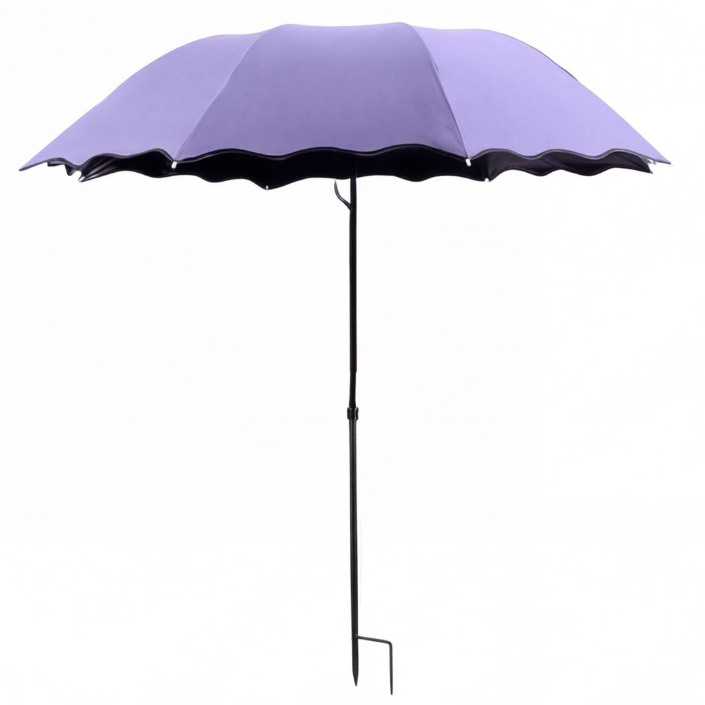 Outdoor Umbrella 125x95 Cm UV Sun Shade Umbrella with SPF 50+ Sun Block - Folding Travel Design for Patio, Balcony, Beach, Picnic, Backyard