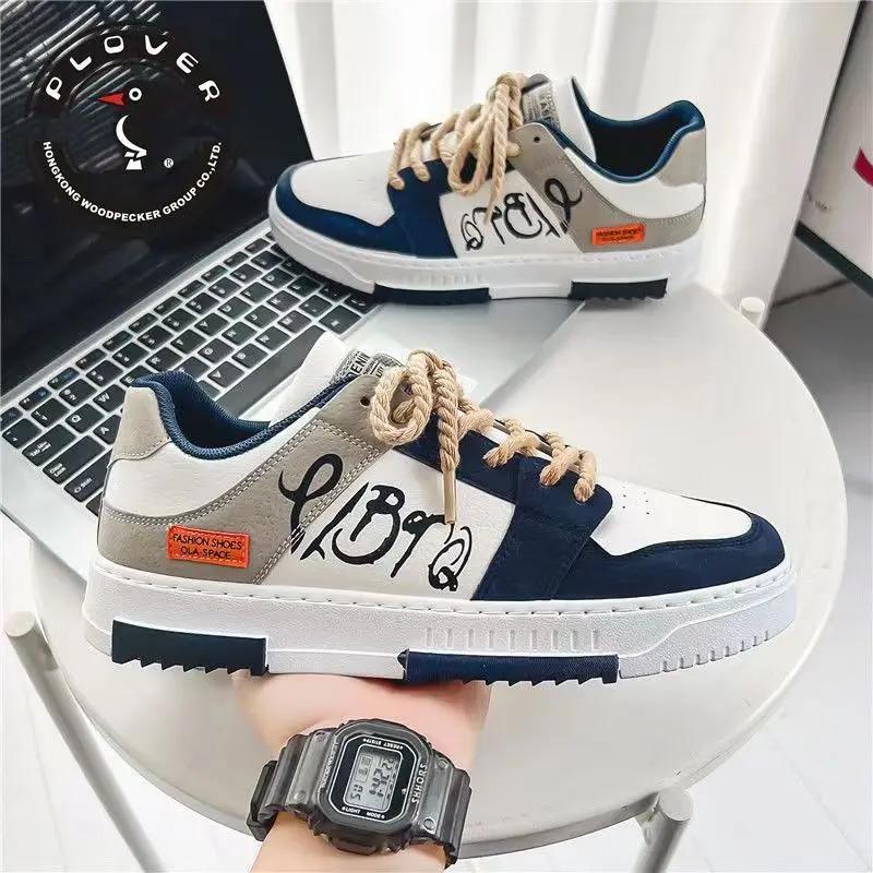 Fashion Fashion Designer Shoes Men Casual Platform Sneakes Lace Up Trainers Student Sneakes Mens Vulcanized Shoes Zapatillas Hombre