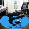 1pc Astronaut Saturn Office Round Area Rug, Under Office Chairs Bedroom Living Room Home Decor, Room Deco
