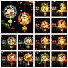 Cartoon Mid Autumn Lantern Cute Handheld Rabbit Flower Lantern Bunny Lantern  Festive Lighting