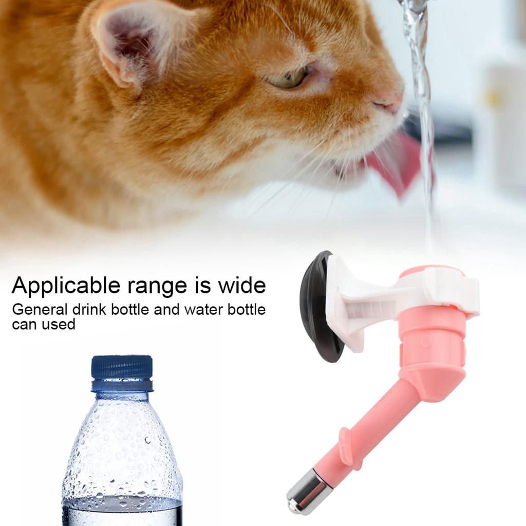 ABS Dog Feeder Hanging Leak Proof Nozzle Drinking Water Head Pet Supplies Accessory(Pink )