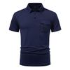 Man Pocket Designer Polo Shirt Summer Tops Short Sleeve Solid Color Golf Camisa Streetwear Masculina Mens Tee Shirt Homme