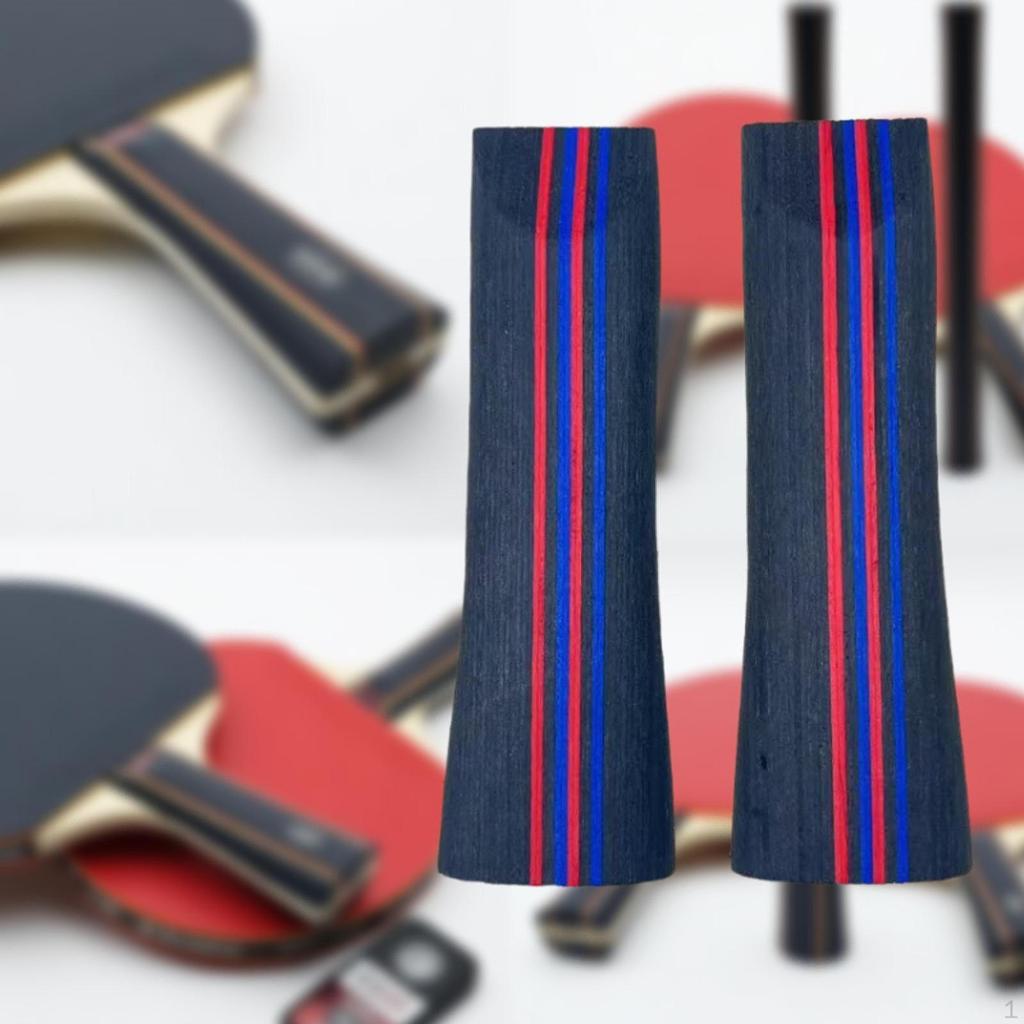 ,2Pcs Table Tennis Paddle Handle, Racket Professional Solid Wood Pong