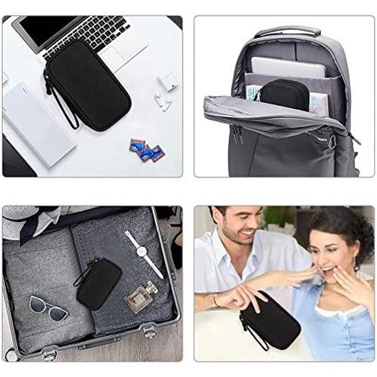 Gadget Storage Pouch Men Women Made Nylon Double Zipper Waterproof Compact Travel Use SD Card Case.