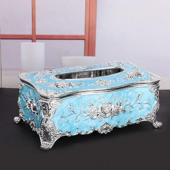 Lyxig Rosenpappershållare i europeisk stil för hem- och bilanvändning