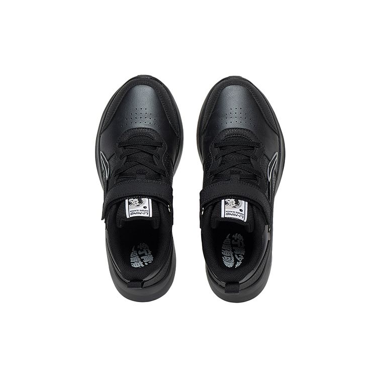 Li Ning Kids Sports Lifestyle Series Comfortable Lightweight Casual Shoes Kids Casual Shoes Black YKCS178-5