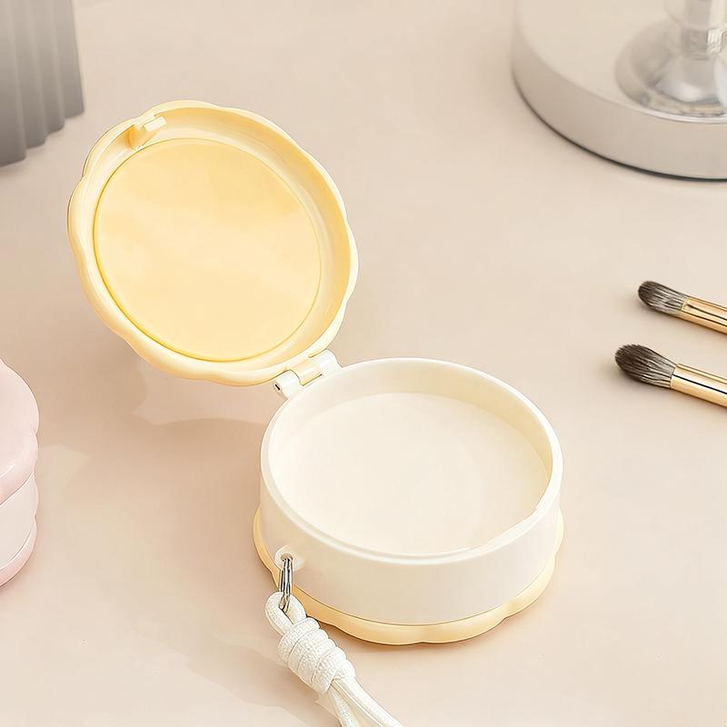 Double-Layer Portable Powder Puff Storage Box, Dry And Wet Powder Puff Breathable Box, Dust-Proof And Ventilated Jewelry Box
