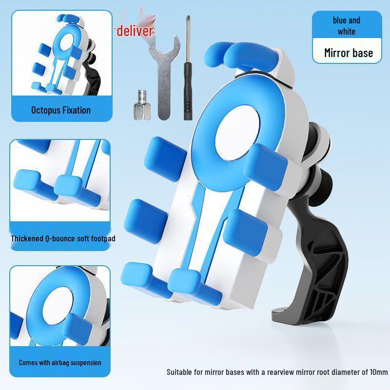 2025 Shockproof Anti-Shake Eight Claw Phone Holder for Electric Vehicles, Motorcycles, and Bicycles