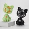 Battery-Powered Cute Cat Handheld Fan, Portable ABS Electric Fan.