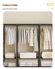 Thickened Floor-Standing Coat Rack with Multifunctional Storage and Dustproof Cover for Bedroom or Supermarket Use