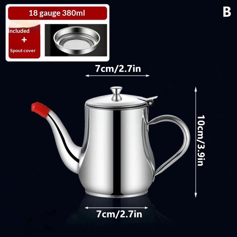 Filter Oil Pot Stainless Steel Household Leak-Proof Wine Pot Pouring Oil Bottle Seasoning Tank Kitchen Supplies Oz Pot Oil Tank
