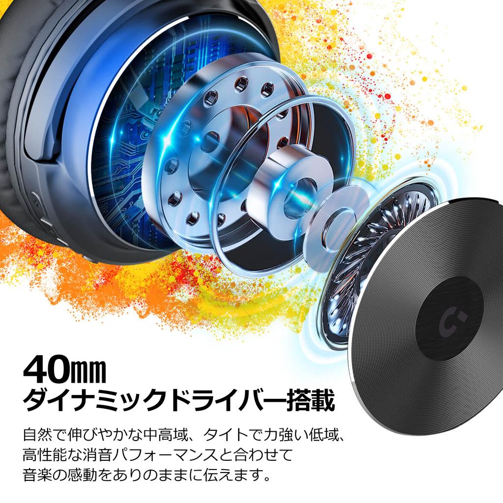 CROWD AUDIO Wireless Headphones Bluetooth Wired Wireless with for Remote and Calling HP-03 & Compatible, Foldable, Mic, Closed-Back Design,