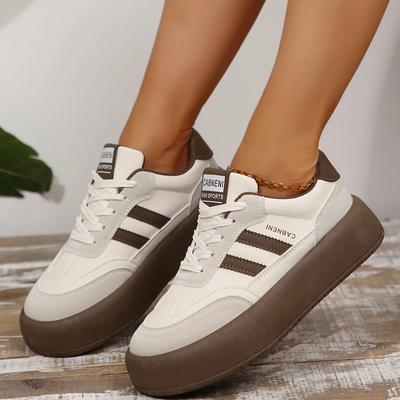 Zapatillas de Mujer Primavera Otoño Suela Gruesa Casual Zapatos de Tabla Mujer Suela Suave Interior Aumentan Zapatillas de Entrenamiento Para Mujer