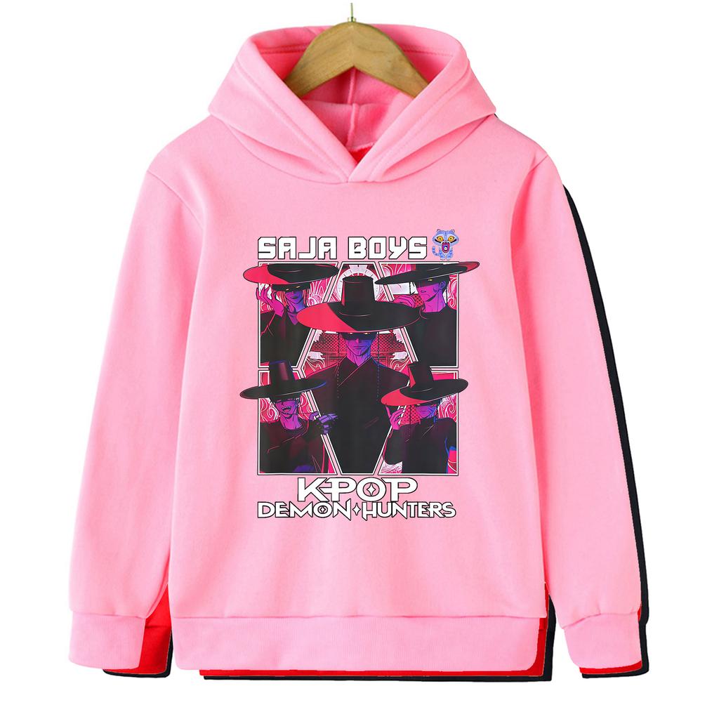 2025 Neu KPop Dämonenjäger Frühling Cartoon Lässig Bedruckt Mädchen Hoodie Mädchen KPop Kinder Jungen Hoodie Top Sweatshirt
