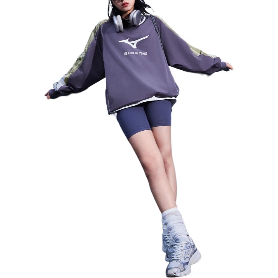 Mizuno Moletom Esportivo Casual de Manga Longa Unissex Moletom Roxo Fantasma K2CE53Y336
