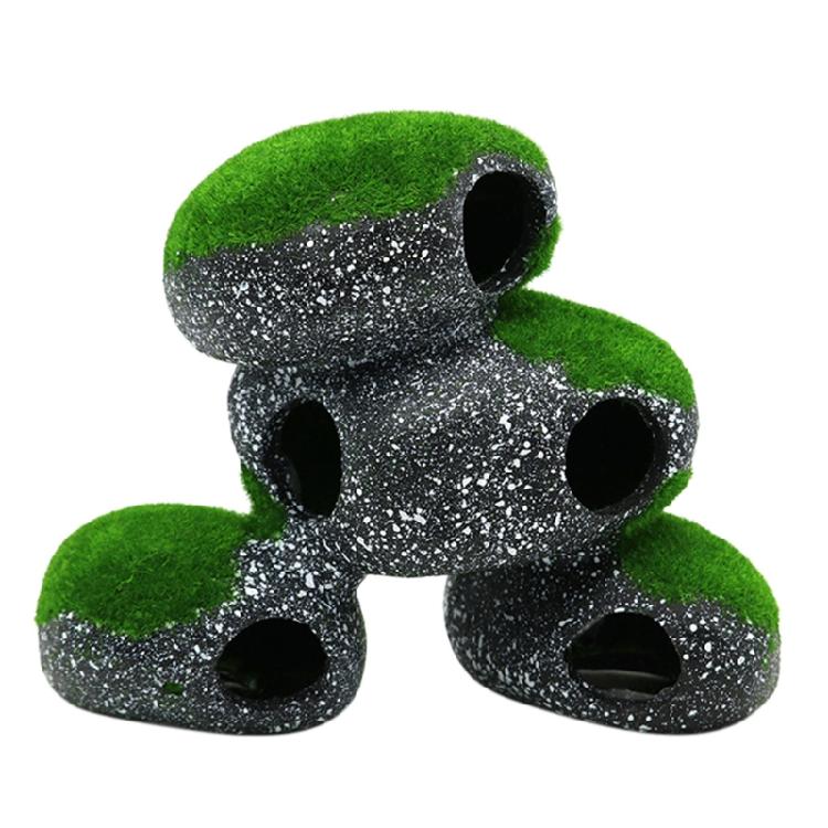 Aquarium Resin Rock Cave Decoration Hideout for Hermit Crabs Shrimp Guppy