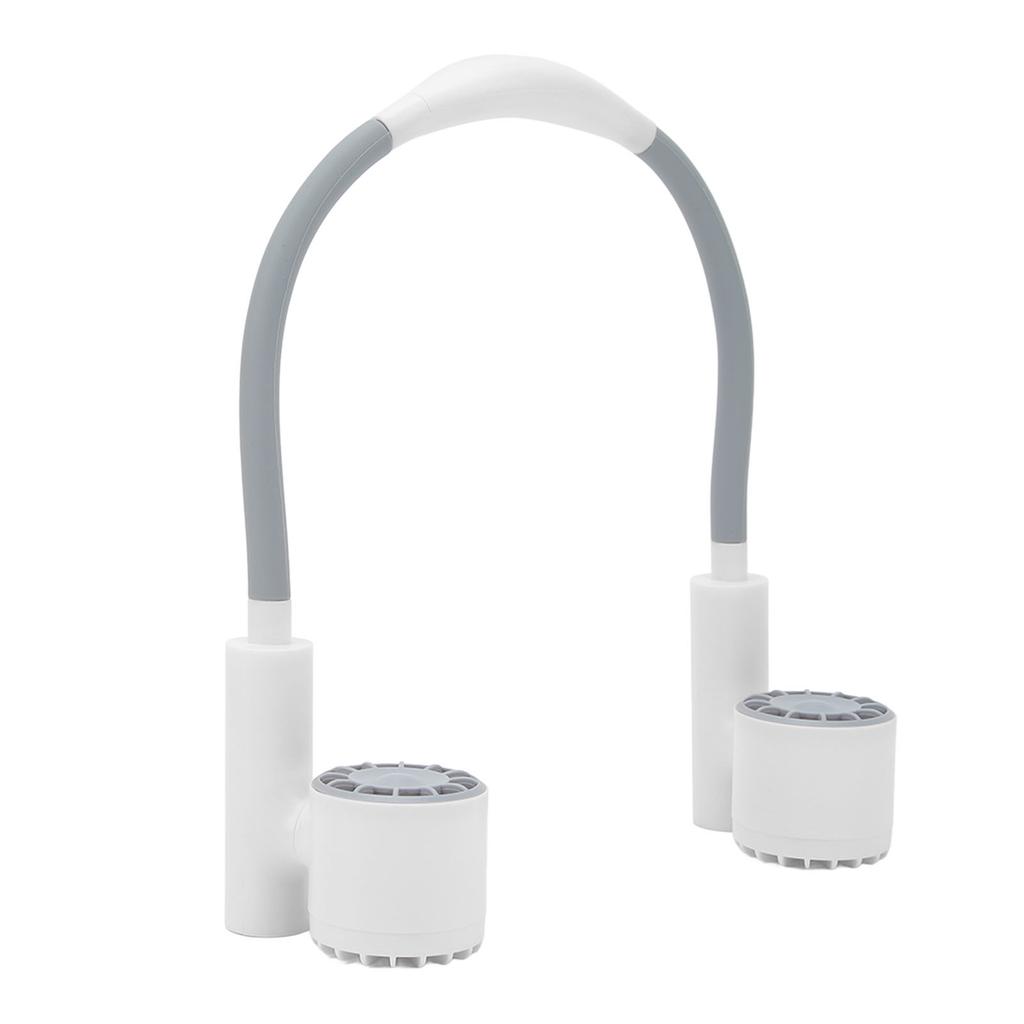 Neck Fan 3 Speed USB Charging Low Noise 2400mAh Battery Bendable Hose 90 Degree Rotating Fan