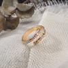 Exquisite Super Flash Slightly Inlaid With Diamond Opening Ring, Personality And Temperament Versatile Opening Adjustable Ring Woman