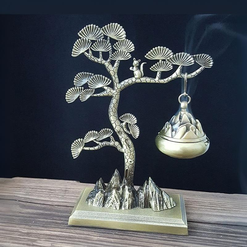 Home Indoor Creative Burner Decor Pine Chinese Style Aromatherapy Ornaments Incense Tea Ceremony Agarwood Hanging Stove