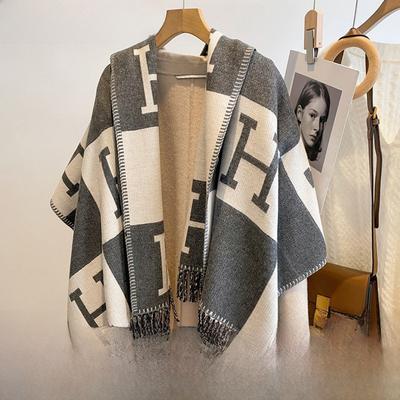 Ins Style Double Layer Core Spin Scarf Shawl Office Nap Warm Neck Warmer Fashionable Versatile Gift For All Seasons