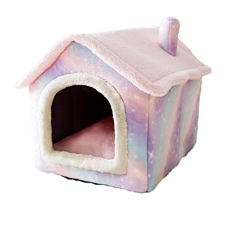 Cat Bed Sleep House Warm Cave Dog Kennel Indoor Enclosed Tent Huts Sofa For Pet Cats Kittens Puppy