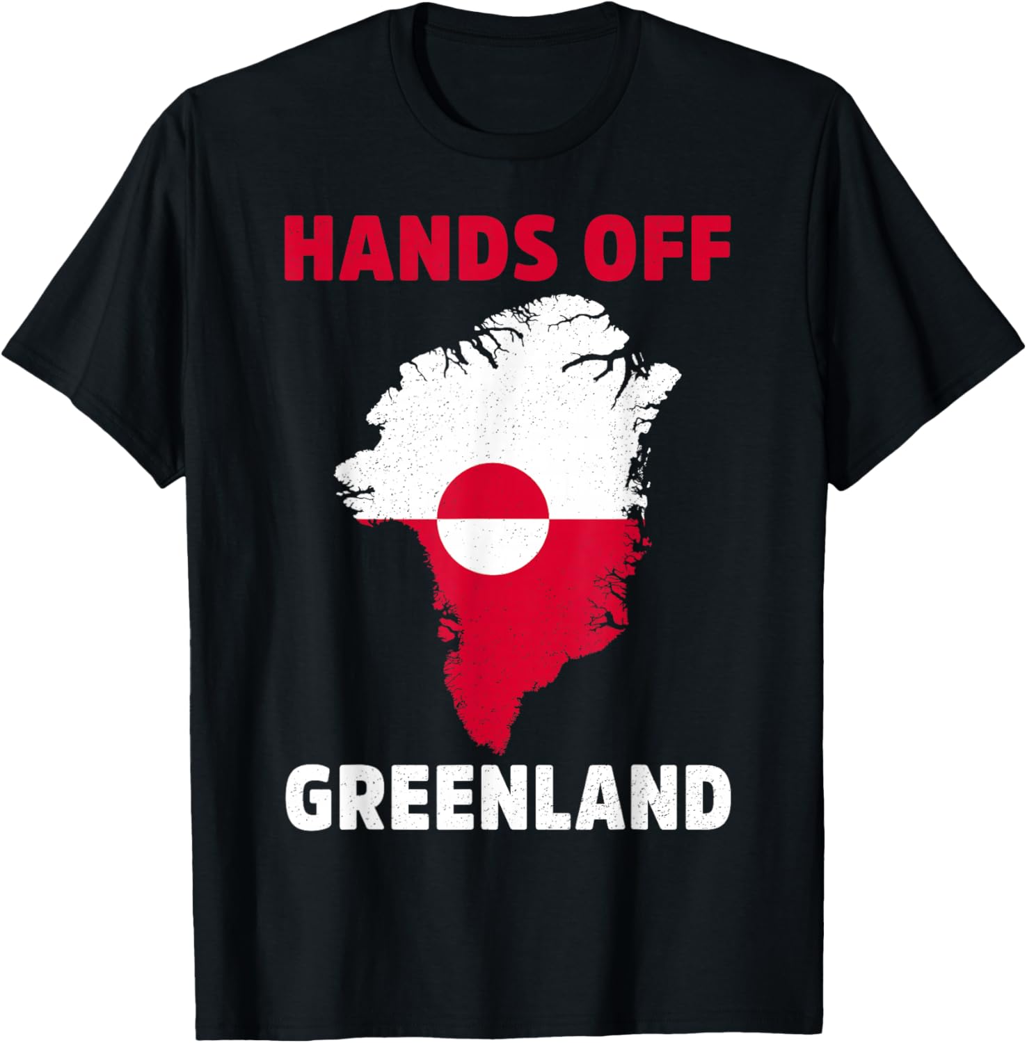 Hands Off Greenland - Greenland is Ours with Greenland Flag T-Shirt S