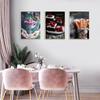 Food Poster and Print Cake Dessert Canvas Painting Wall Art Picture Kitchen Dining Room Restaurant Bakery Dessert Shop Decor