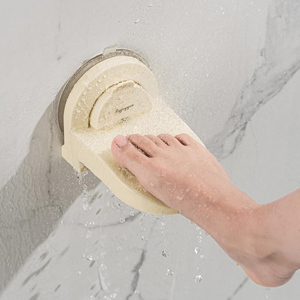 Easy Installation Shower Footrest Non-porous Surface Footrest for Shower Height Adjustable Non-slip Shower Stool for Pedicure