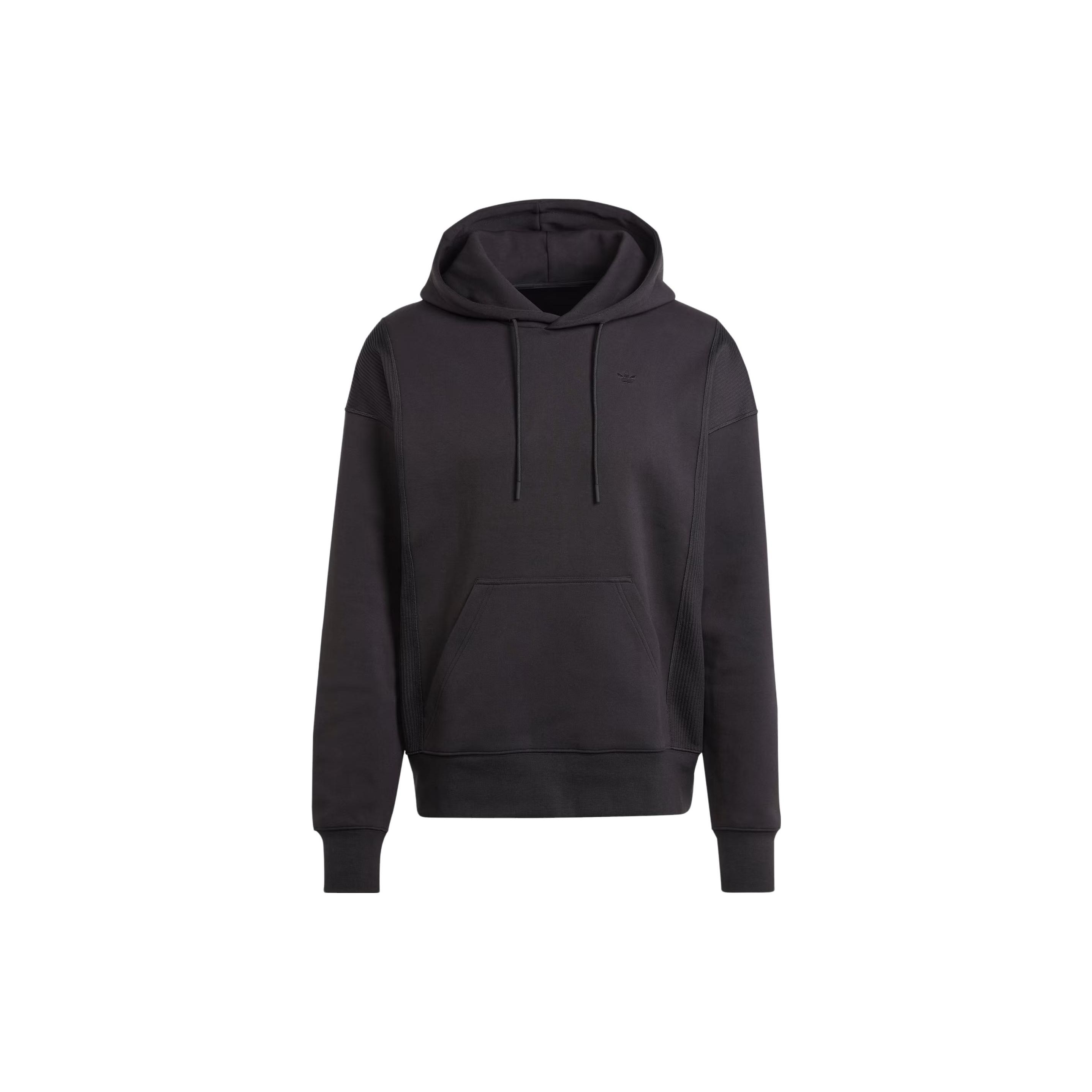 Adidas Originals Trefoil Adventure Hoodie, Men Solid Logo Casual Daily Tops Black IJ0706 S