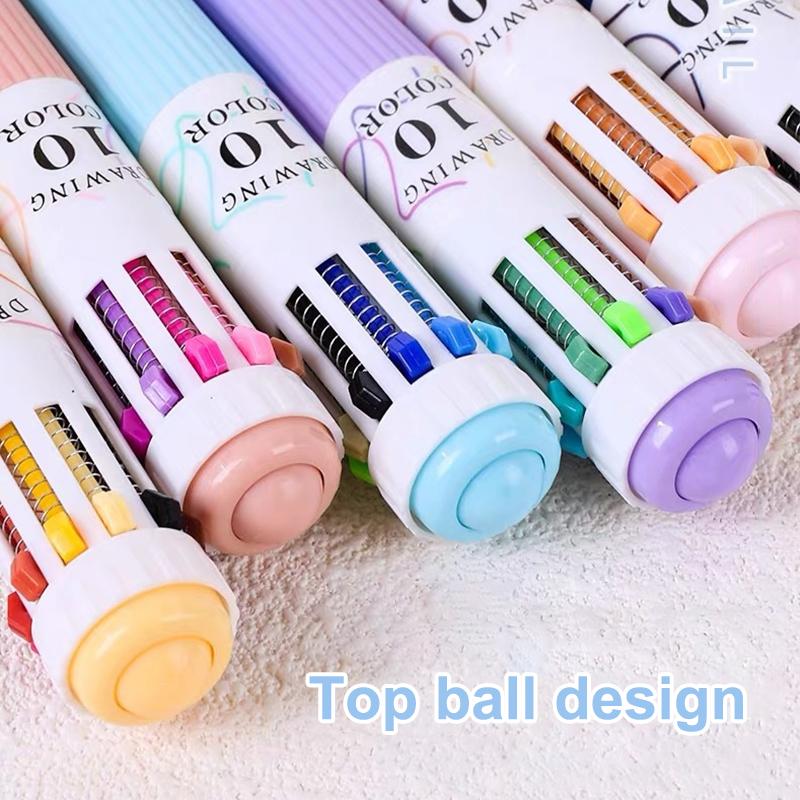 1Set 60 Color Cartoon Ballpoint Pens Soft Grip Press Multicolor Writing Pen For Drawing Writing Office School Supplie Stationery