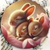 Whimsical Rabbit Metal Sign In Aluminum Round Wall Art for Man Cave Bar Garden Patio Home Decor