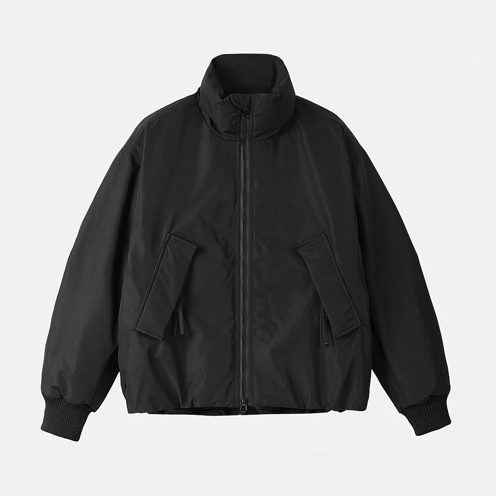 Japansk Retro Vinterjacka i Bomull med Ståkrage