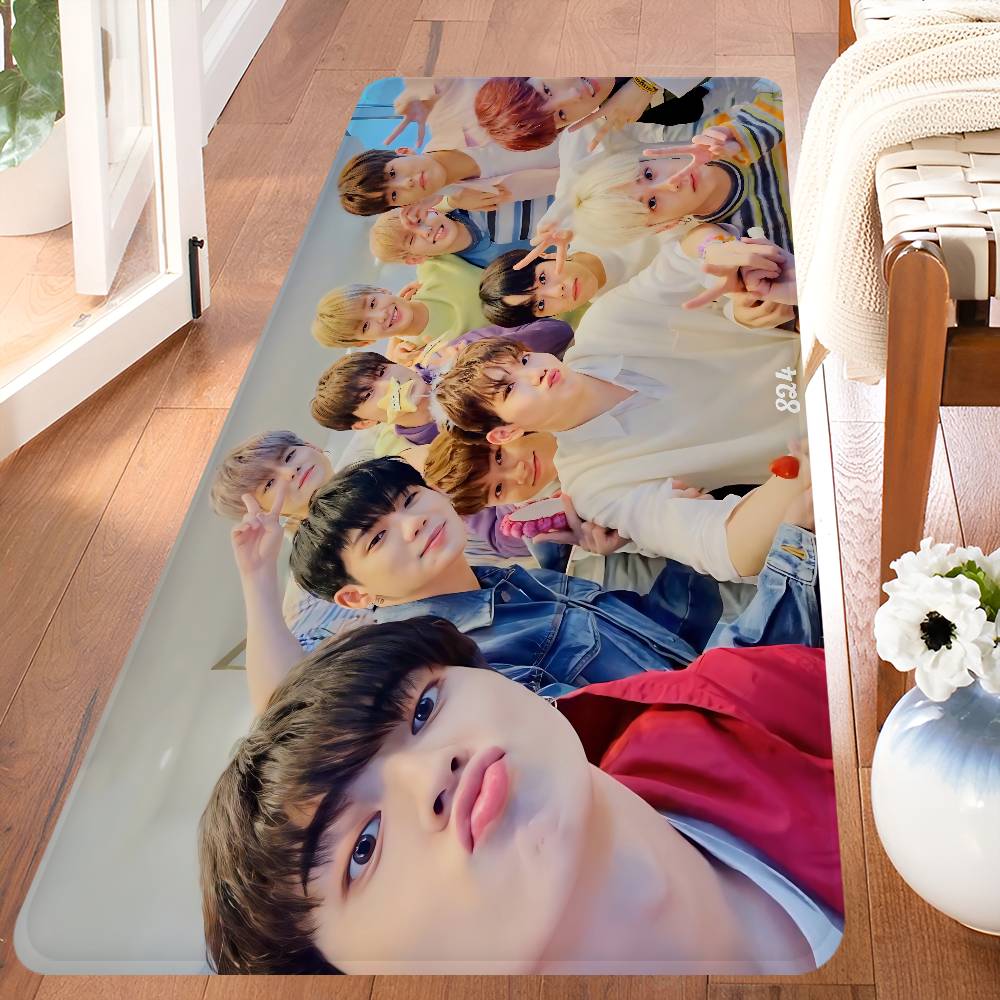 Kpop Group T-Treasure Floor Mat INS Style Soft Bedroom Floor House Laundry Room Mat Anti-skid Household Carpets