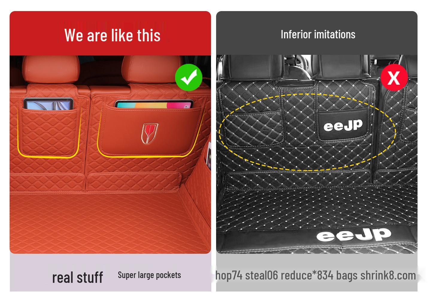 

Full Coverage Trunk Mat for 26 Models: Red Flag HS6 PHEV Smart Hybrid Rear Trunk Modification Sky Gray Half Coverage