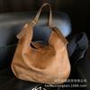 Foreign Style Fashionable Versatile Casual Autumn and Winter Suede Shoulder Crossbody Commuting 2025 Autumn and Winter Portable Women's Tote Bag