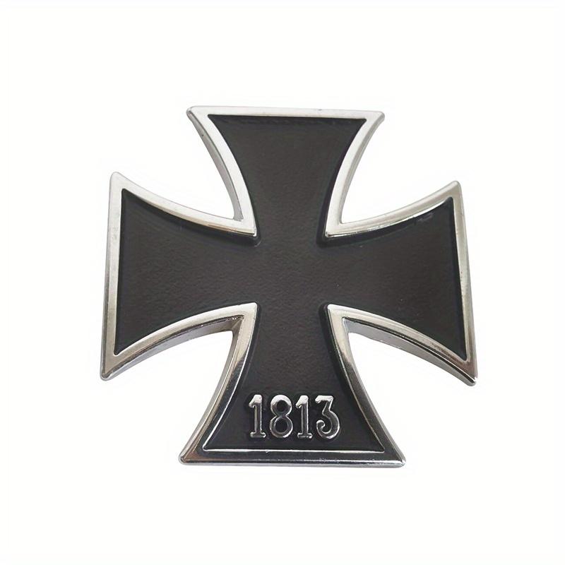 

1 шт. крест хром металл Германия 1813 Мальта Символ Добродетели Медаль Крест Эмблема Мотоцикл Автомобиль Стайлинг Значок Наклейки Наклейка Авто Пат чёрный