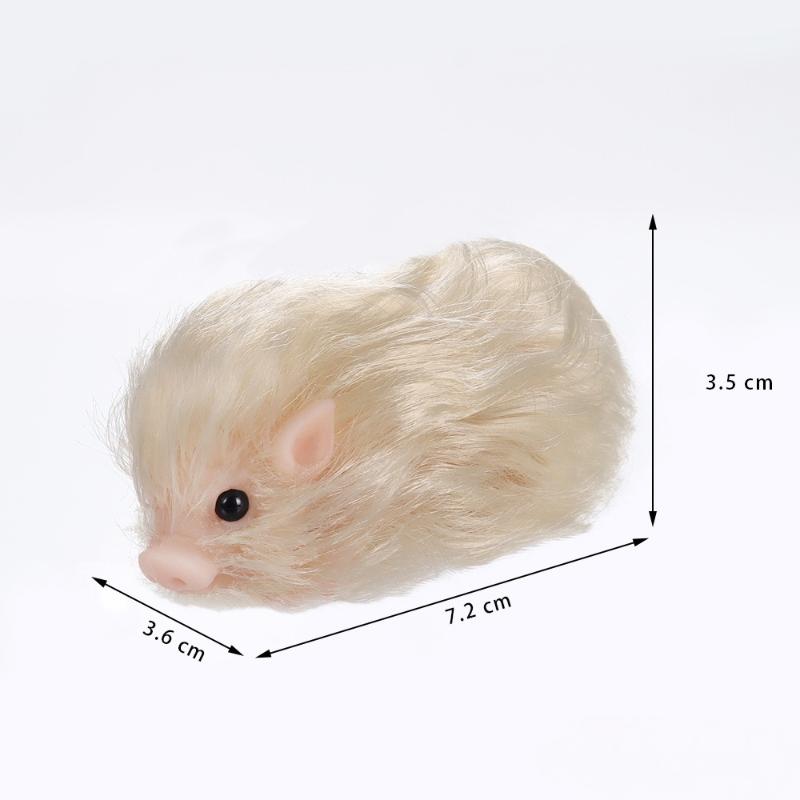 Simulation Hairy Pig Doll Soft Silicone Toy Realistic Animal Squeeze Decompression Stress Relief for Kids School Home Desk