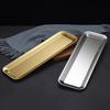 Stainless Steel Rectangular BBQ Plate Korean Style Roasting Pan for Meat Snack Dessert Tray Sushi Dish for Home Kitchen