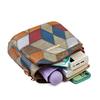 Spleißen kontrastfarbenes Rautenmuster kleine quadratische Tasche neu retro vielseitige Umhängetasche mit mehreren Fächern und großem Fassungsvermögen