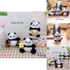 Adorable Panda Plush Keychain Toy With Cute Sounds Perfect For Backpacks And Accessories