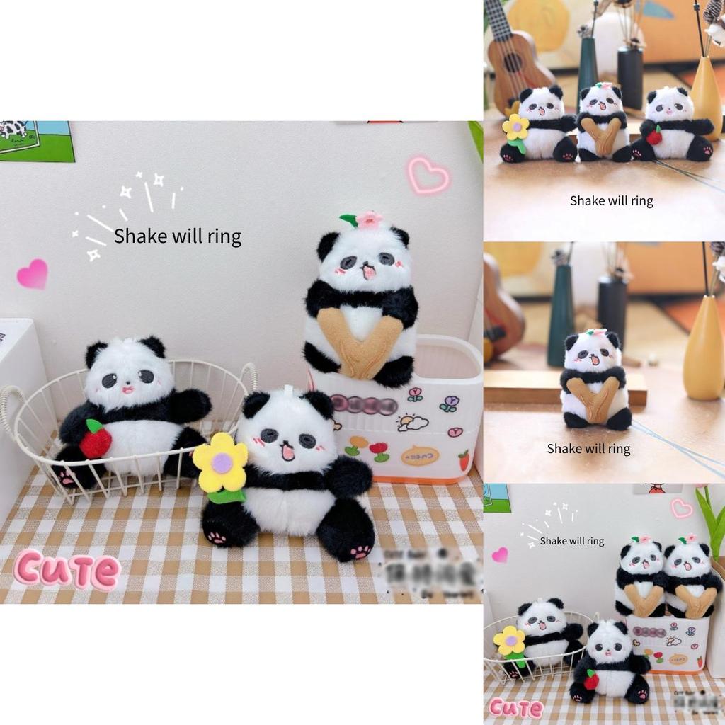 Adorable Panda Plush Keychain Toy With Cute Sounds Perfect For Backpacks And Accessories