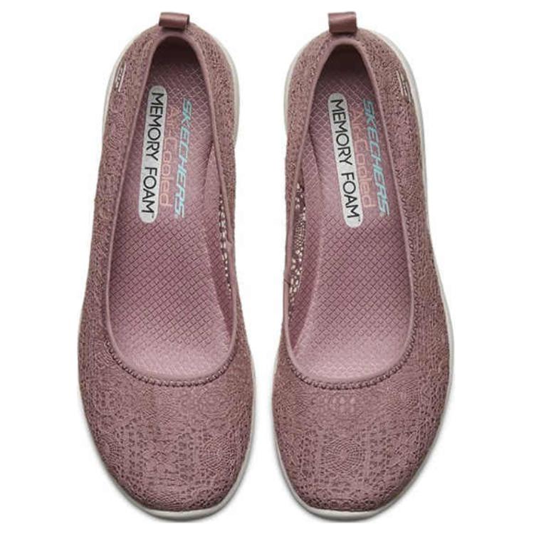 Skechers Tkanina Sportowa Aktywna Wygodne Wszechstronne Trwałe Niskie Codzienne Buty Damskie trampki Różowe 23758-MVE