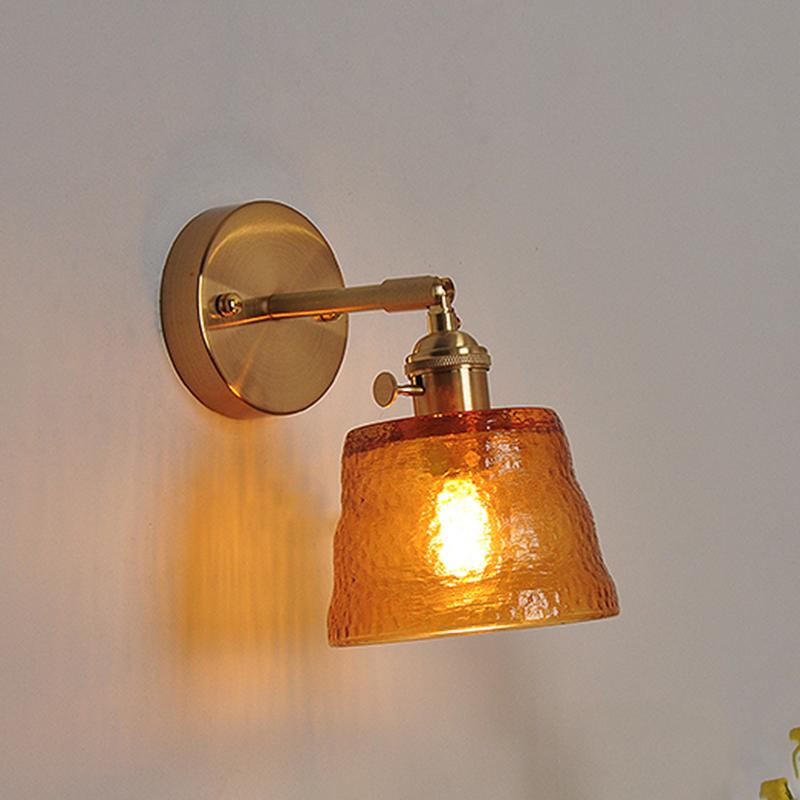 Lampada da muro di vetro riprodotta in forma diurna lampada da muro di vetro per la testa di un letto moderno nordico lampada da