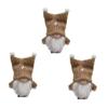 3 Pcs Mini Christmas Gnome Pendant Soft Elf Gnome Figurine Faceless Rudolph Pendant  Home Decor