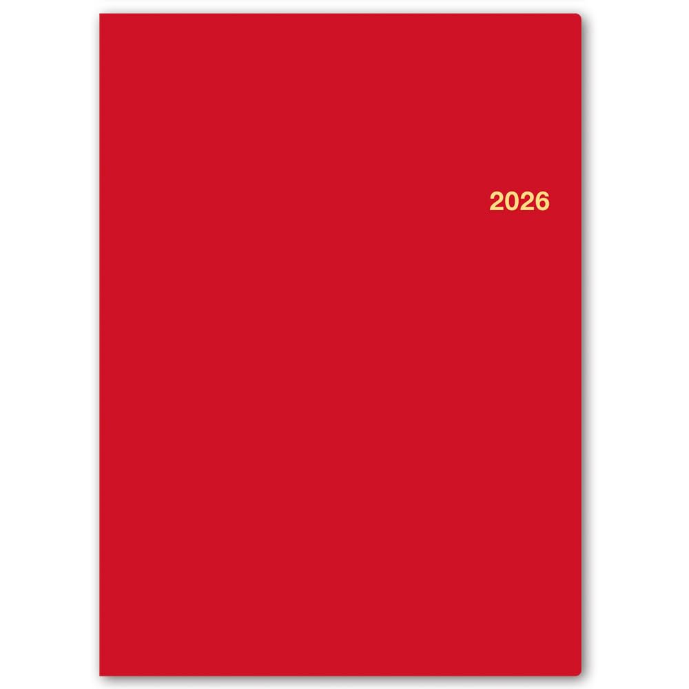 NOLTY 2026 6136 December Planner, B5, Weekly, Ring, Red, (Starts 2025)