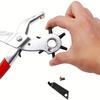 9-Inch Belt Punching Tool round Flat Oval Hole Leather Goods Paper DIY Effort-Saving Hole Puncher for Belt Buckle Crafting