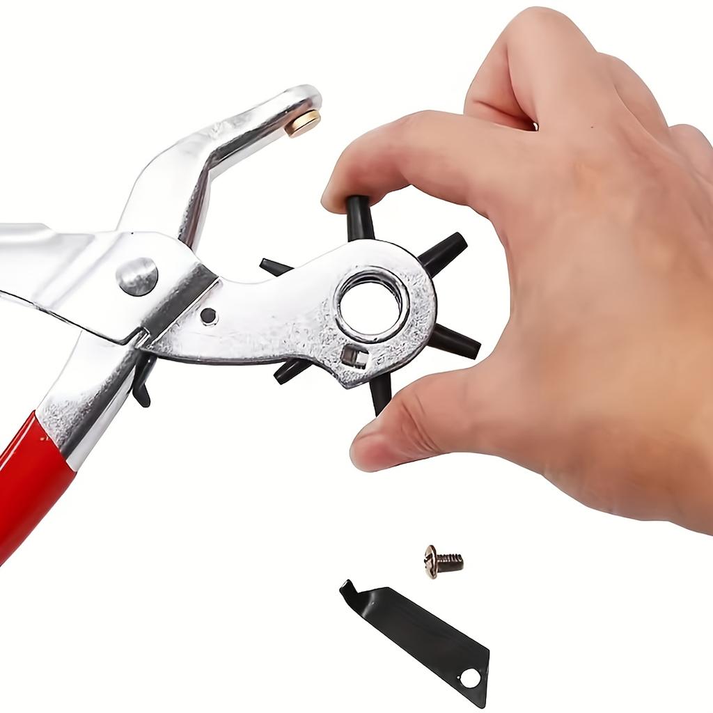 9-Inch Belt Punching Tool round Flat Oval Hole Leather Goods Paper DIY Effort-Saving Hole Puncher for Belt Buckle Crafting