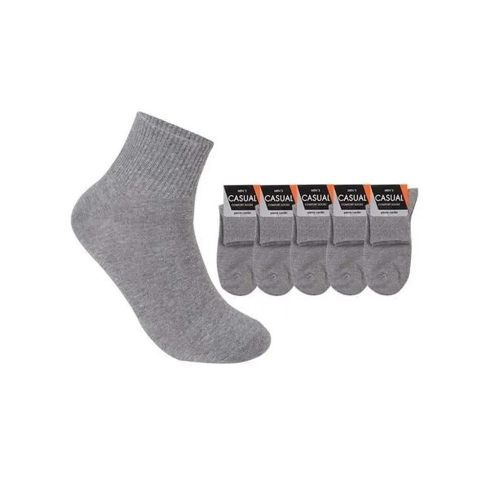 Men s Domestic Plain Short Socks (Select 1 of 5 Pairs) Casual Socks Four Seasons PC Gray 5 pairs/26cm