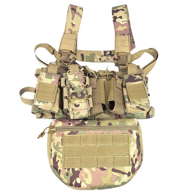 Fan Militare Esterno D3 Tactical Chest Hanging Gilet Multifunzione MC Leggero Tasca Ventrale Set Gilet