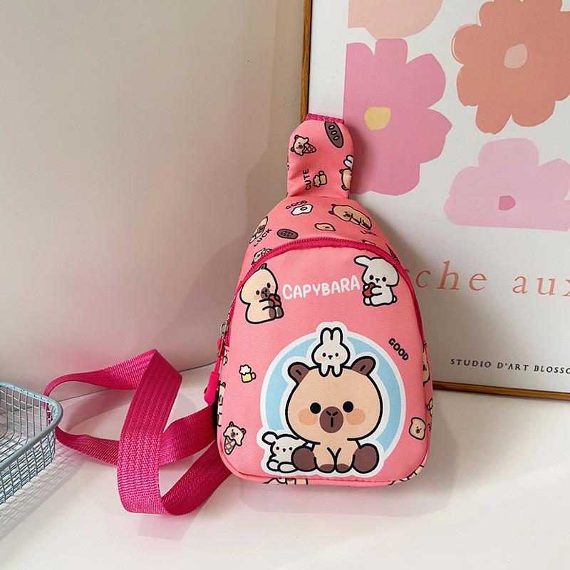 Capybara Cartoon Print Chest Bag Backpack Waist Bags Lightweight Stylish Gift